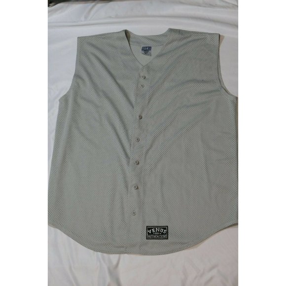 Vintage 90s NEW OLD STOCK Grey Sleeveless Baseball - Picture 1 of 11